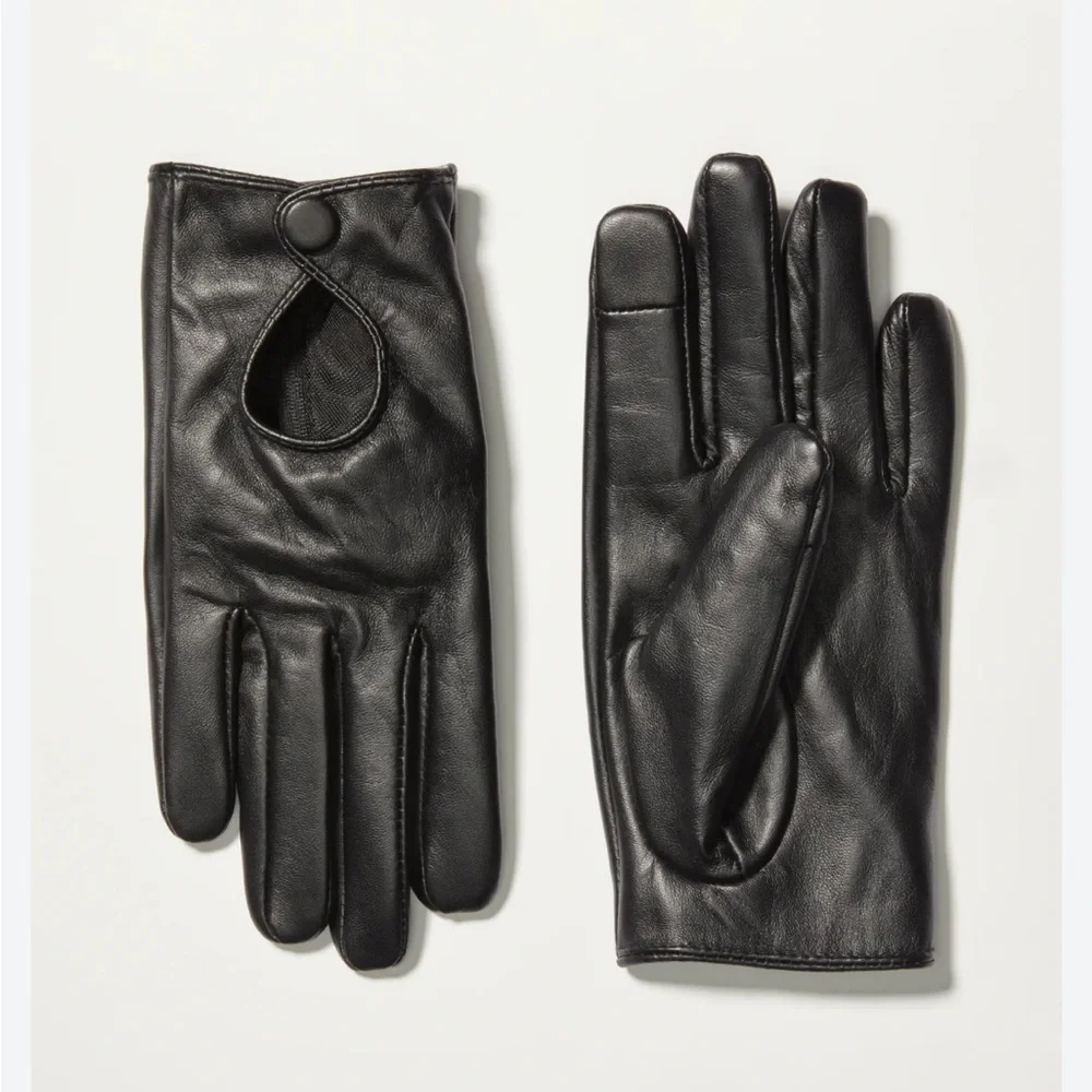 NWT Lucky Brand Women’s Moto Leather Gloves in Black, size XS/S